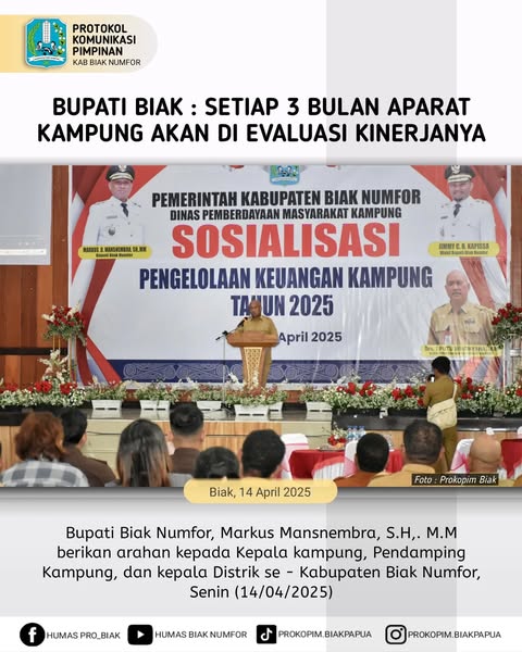 SETIAP 3 BULAN APARAT KAMPUNG AKAN DI EVALUASI