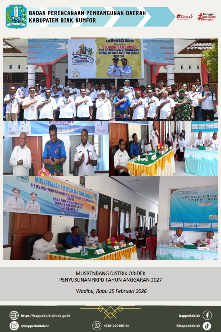 ASISTENSI MUSRENBANG DISTRIK ORIDEK TA. 2027