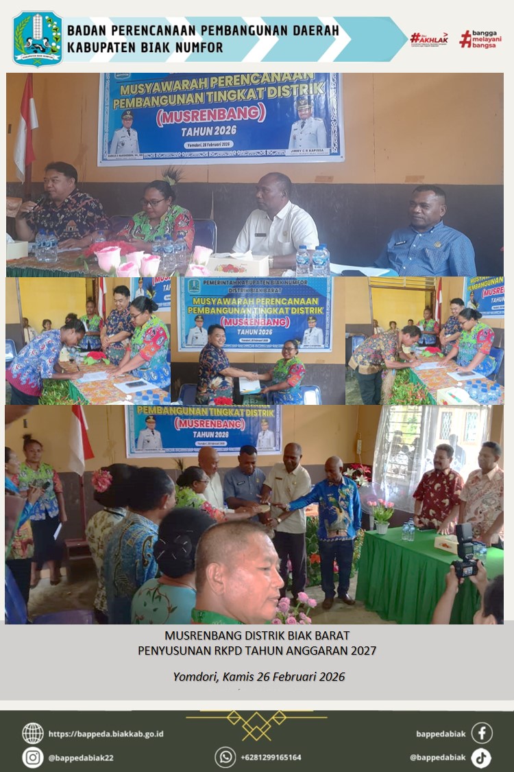 ASISTENSI MUSRENBANG DISTRIK BIAK BARAT TA. 2027