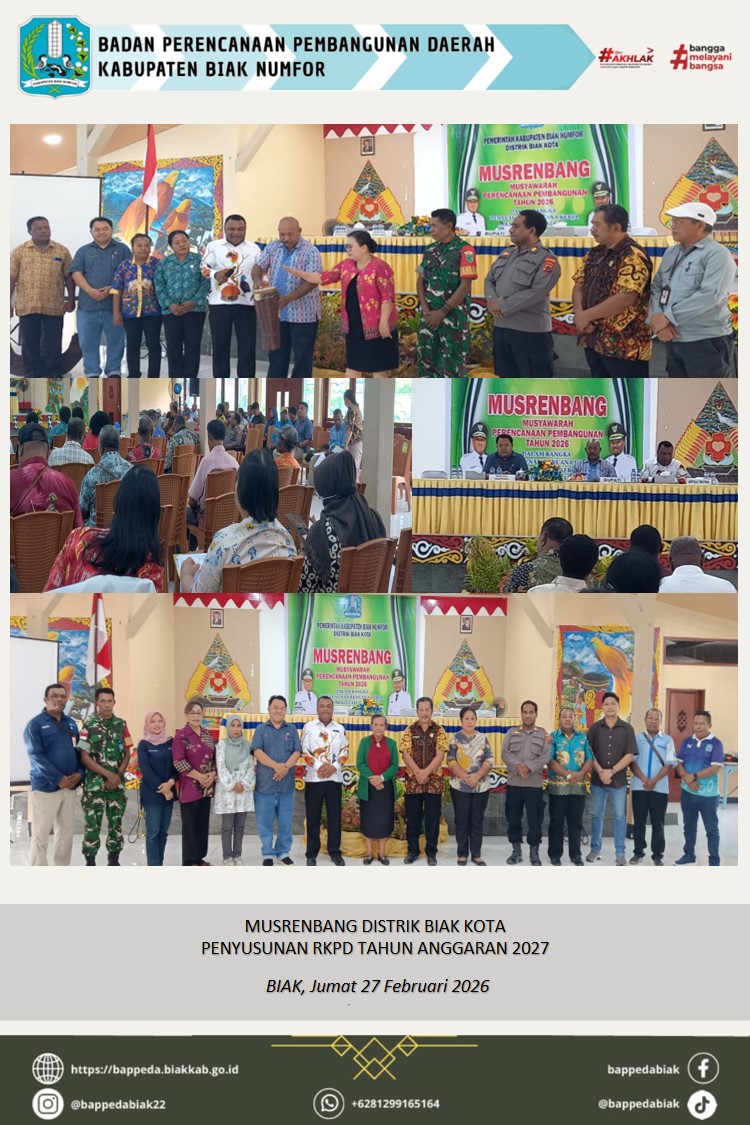 ASISTENSI MUSRENBANG DISTRIK BIAK KOTA TA. 2027