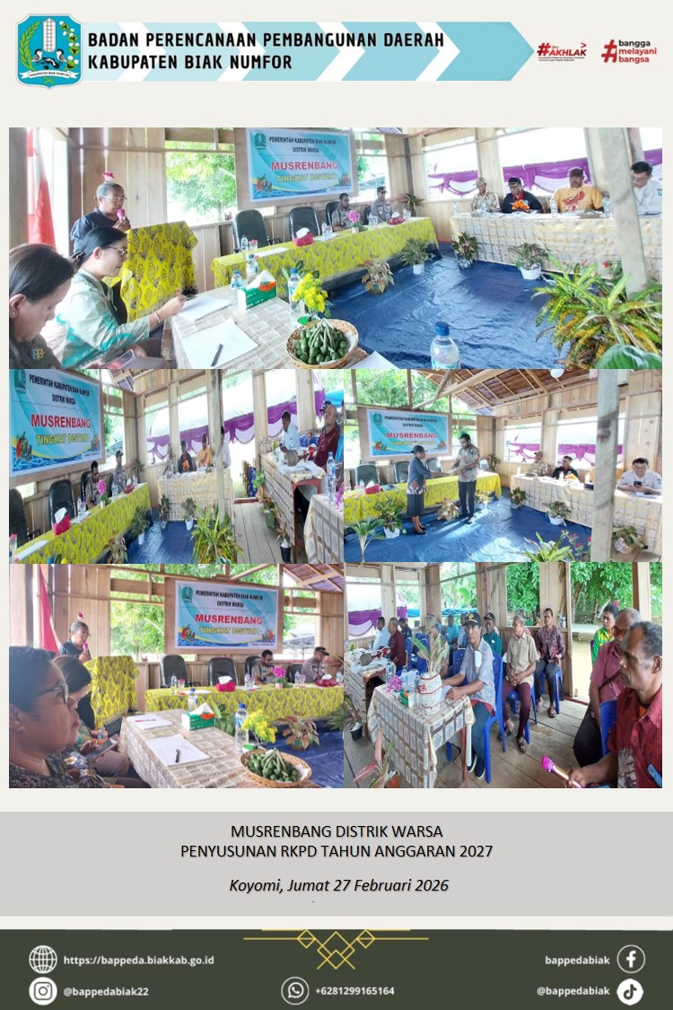 ASISTENSI MUSRENBANG DISTRIK WARSA TA. 2027