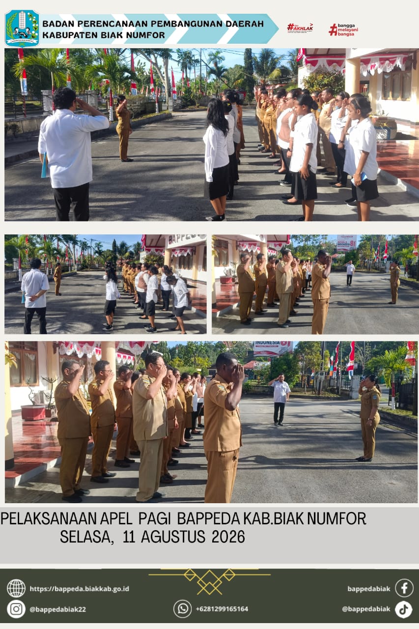 Pelaksanaan Apel Pagi Bappeda