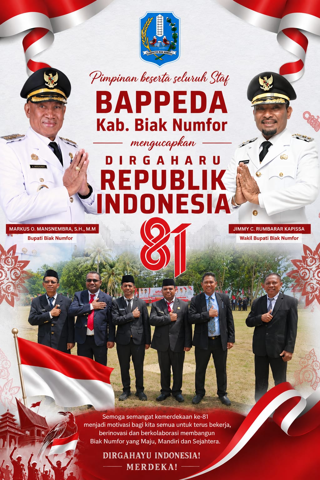 Upacara HUT RI  Ke-81 Tahun Di Numfor Tahun 2026